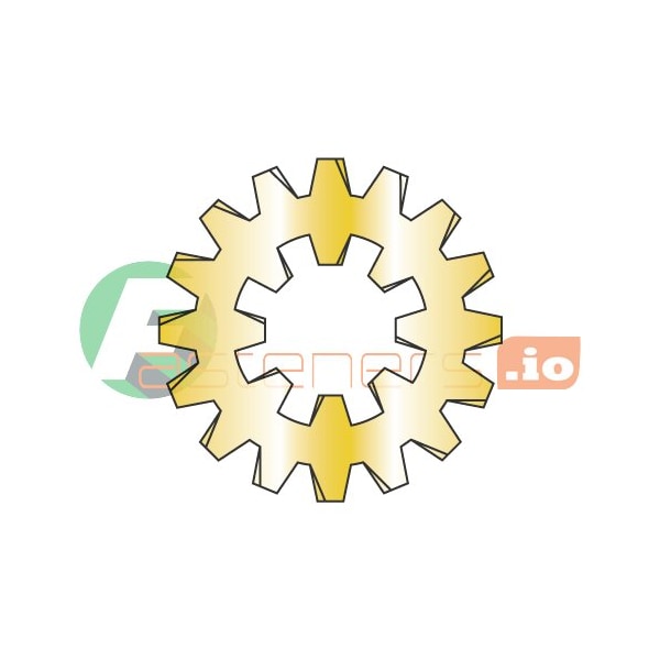 Newport Fasteners Internal/External Tooth Lock Washer, For Screw Size #10 Steel, Yellow Zinc Finish, 10000 PK 647524 - main